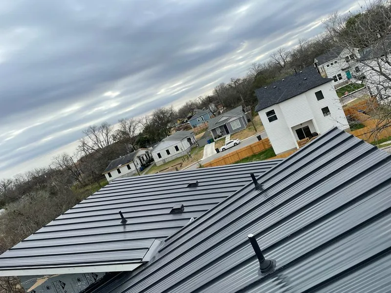 Standing seam metal roof panels with vents for Skylight Repair in Snellville